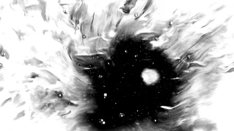 Spraying black paint on a white background Stock Footage 303171967