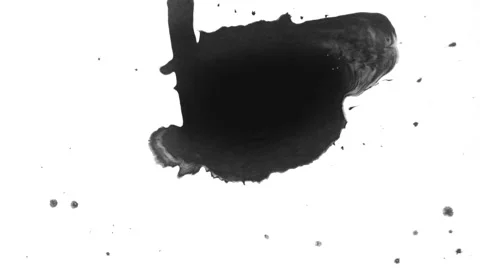Spraying black paint on a white background Stock-Footage 303171978