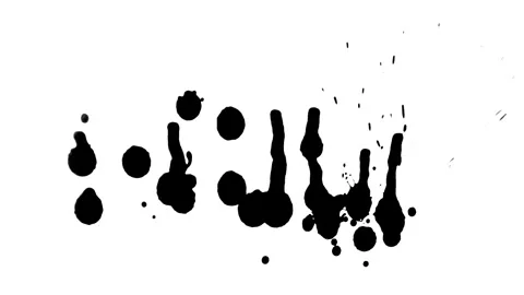 Spraying black paint on a white background Stock Footage 305492669