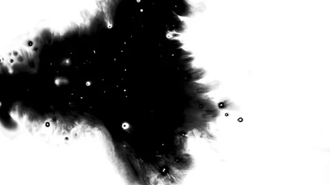 Spraying black paint on a white background Stock Footage 305492686