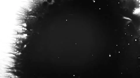 Spraying black paint on a white background Stock Footage 305492998