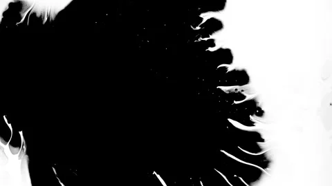 Spraying black paint on a white background Stock Footage 305493150