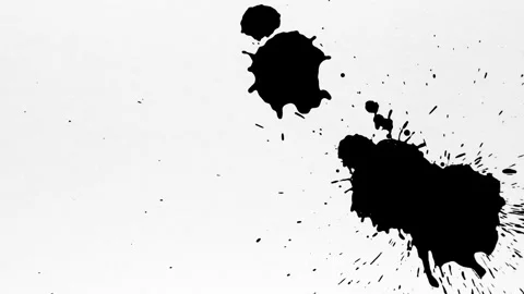 Spraying black paint on a white background Stock Footage 305493180