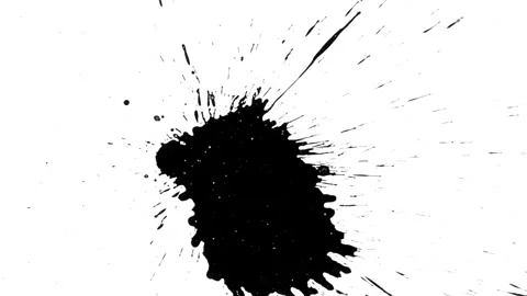 Spraying black paint on a white background Stock Footage 305493184