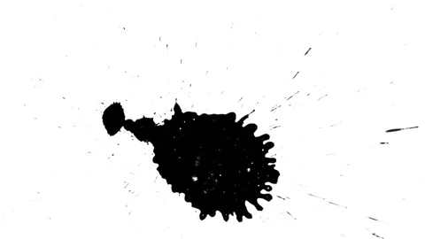 Spraying black paint on a white background Stock Footage 305493187