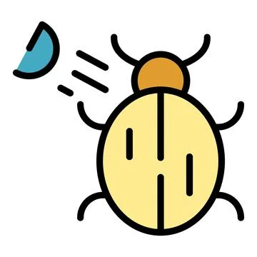 Spraying bug icon vector flat Stock Illustration