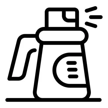 Spraying cleaning detergent from bottle with handle icon 库存插图