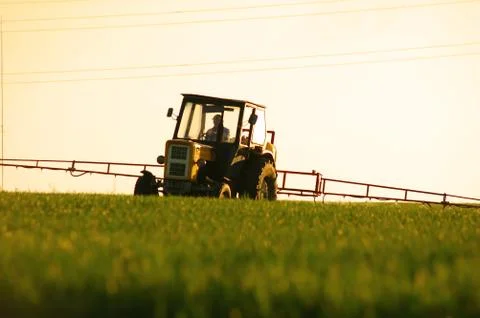 Spraying the crop Stock Photos