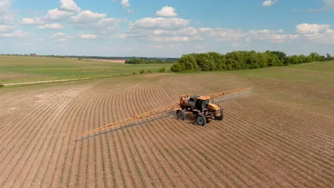 Spraying Crops Stock Footage 156006094
