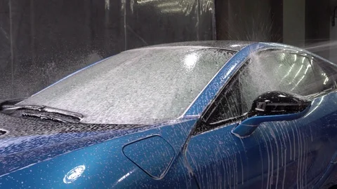 Spraying foam through Hand Spray  Stock Footage 108698810