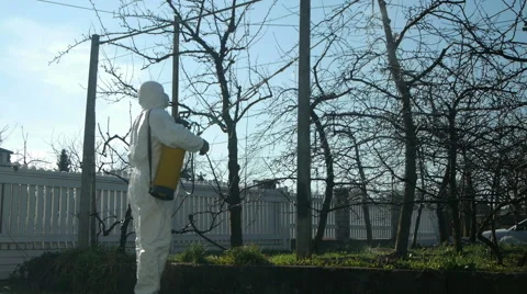 Spraying home grape vines Vidéo 44963326