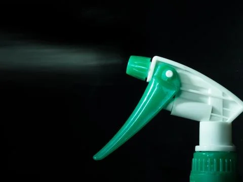 Spraying jet in the dark Stock Photos