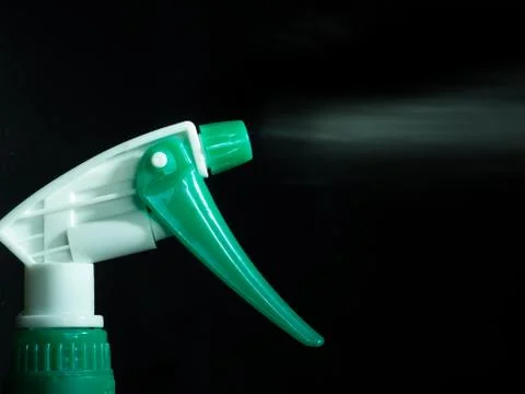 Spraying jet in the dark Stock Photos
