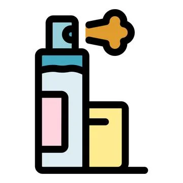 Spraying perfume bottle and packaging box, fragrance and cosmetics icon Stock-Illustration