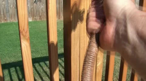 Spraying Stain onto Deck Video stock 12614121