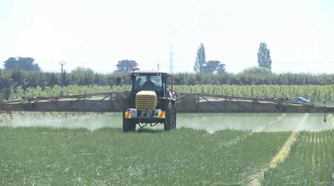 Spraying vegetables Stock Footage