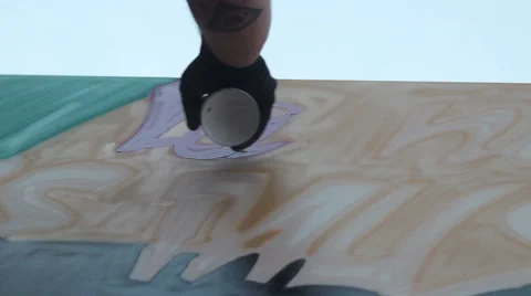 Spraying the wall Video stock 48845851