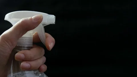 Spraying Water Black Background 스톡 동영상 126964349