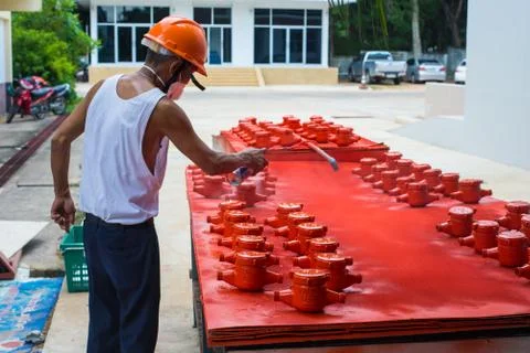 Spraying water meter Stock Photos