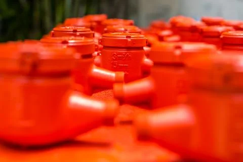 Spraying water meter Stock Photos