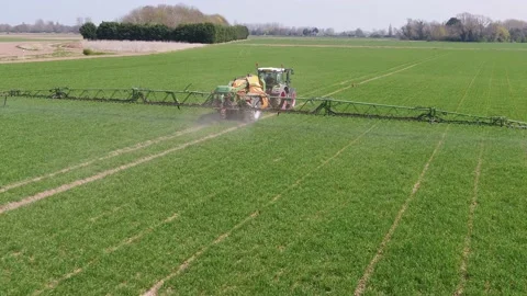 Spraying Wheat UK 스톡 동영상 152759945