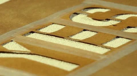 Spraying "YES" stencil Stock Footage 12732817