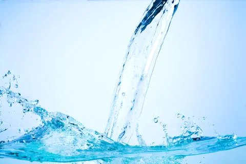 Sprays, drops and water splashes, abstraction, minimalism Stock Photos