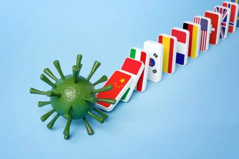Spread of Coronavirus disease Stock Illustration
