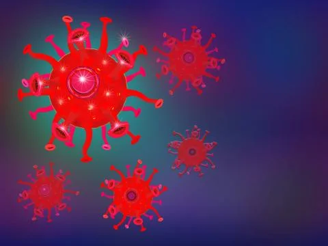 The spread of the Covid 19 virus Illustrazione stock