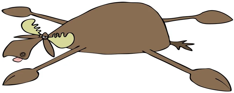 Spread eagle moose Illustrazione stock