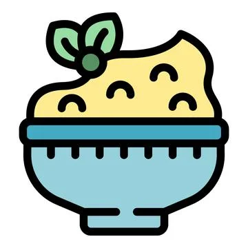 Spread hummus icon vector flat Stock Illustration