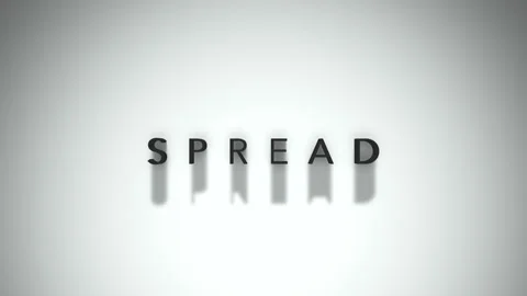 Spread intro title matte black title against a white background Stock Footage 301837386