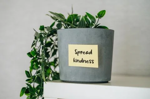 Spread Kindness sticker, conveying a positive message and promoting compassion Stock Photos