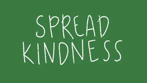 Spread Kindness Word Hand-Drawn 2D Animation on Green Screen | Empathy and Love  Stock Footage 333522570