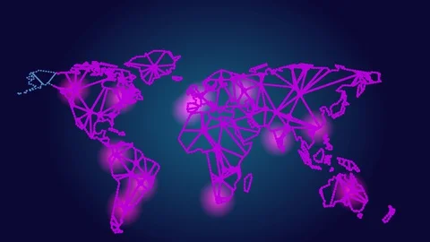 Spread Of Lethal Virus Infecting Humans Represented On Animation Of World Map Stock-Footage 128488729