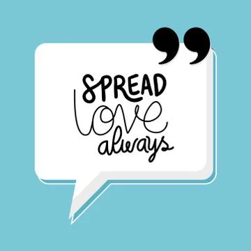Spread love always quote vector design Ilustración de archivo