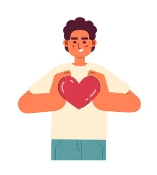 Spread love to others flat concept vector spot illustration Stock Illustration
