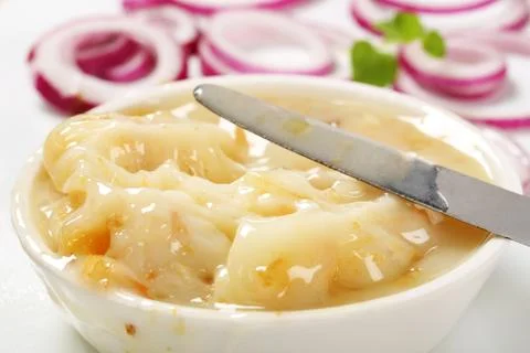 Spread made from duck fat Stock Photos