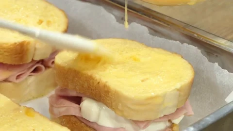 Spread a slice of bread Stock Footage 194221564