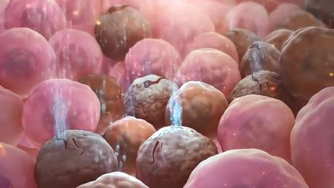 Spread of tumor cell Stock Illustration