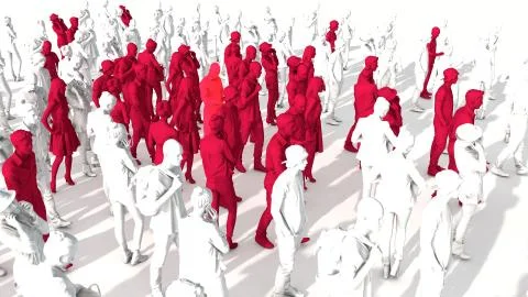 Spread of the virus, the coronavirus is transmitted by close person-to-person Illustrazione stock