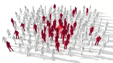 Spread of the virus, the coronavirus is transmitted by close person-to-person Stock Illustration