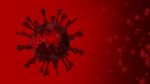 The spread of the virus on the planet. Collage from 3d virus and 3d globe Stock Footage 125384602