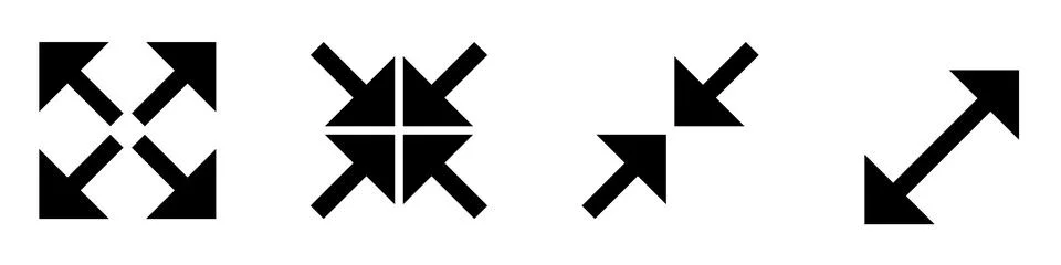 Spread window or video icon. Space symbol Stock Illustration