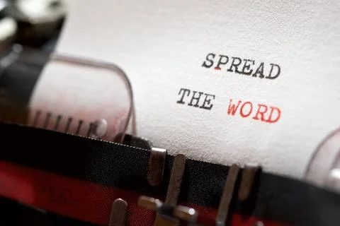 Spread the word phrase 库存照片