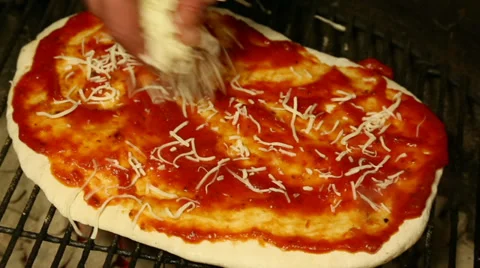 Spreading Cheese on Pizza Stock Footage 36815073