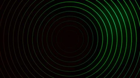 Spreading circles on dark background. Motion. Hypnotic animation with expanding Stock Illustration