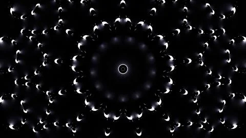 Spreading circles of neurons making creative symmetrical pattern. Design Illustrazione stock