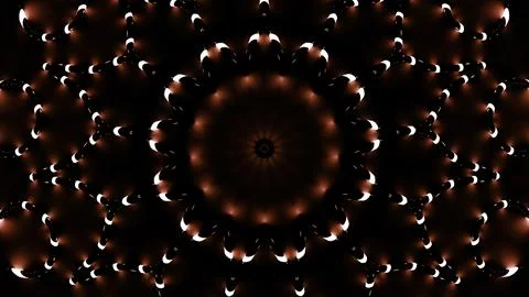 Spreading circles of neurons making creative symmetrical pattern. Design Illustrazione stock