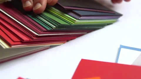 Spreading color paper Stock Footage 63806447